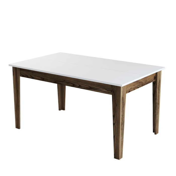Hanah Home Milan 514 Mesa de Comedor Nogal y Blanco